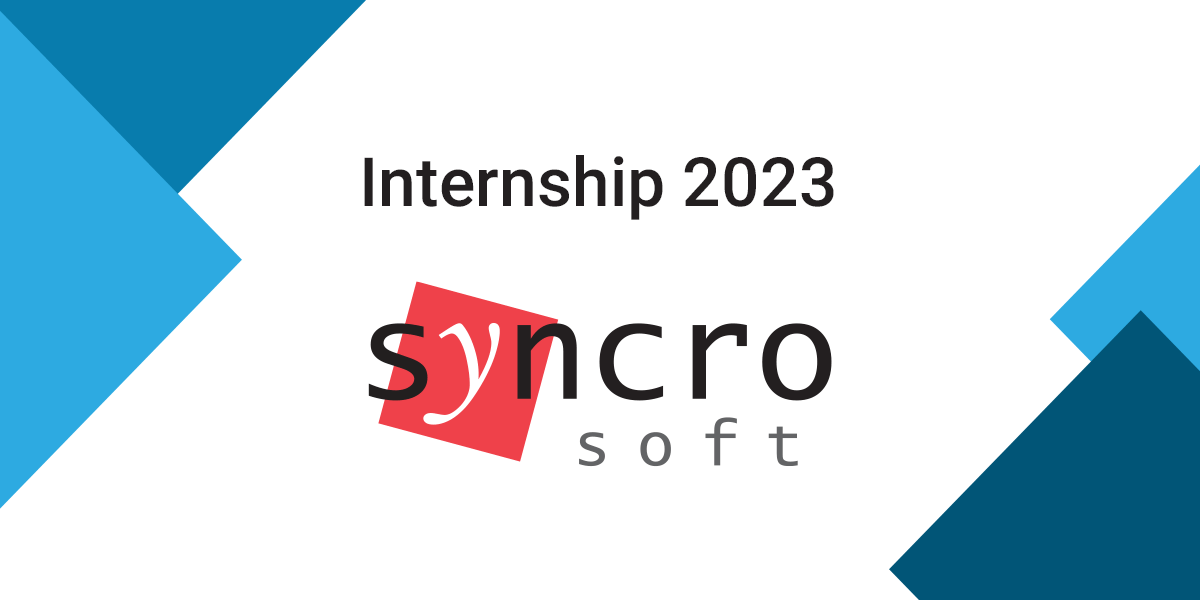 Syncro Summer Internship 2023